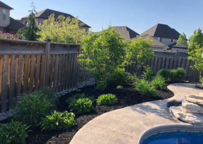 poolside garden image for local lawn care company website london ontario