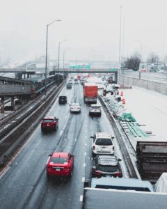 clearing snow on roads - green ninja